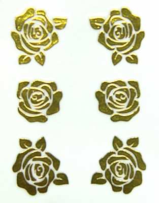 Metallic Sticker 06 Full Rose, gold