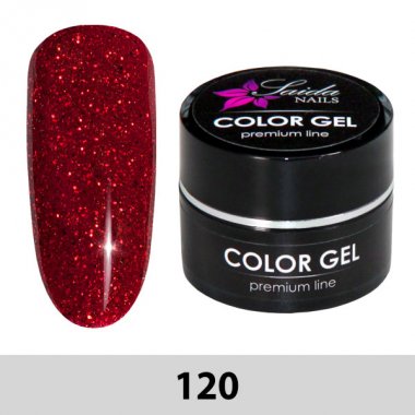 Color Gel Premium Line 120 - Glitter Crimson Fine