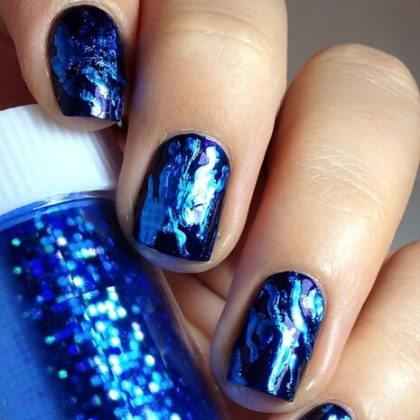 Nailart-Folie XXL Royal Blue Dots Nails