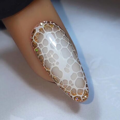 Lace Gel White Nails