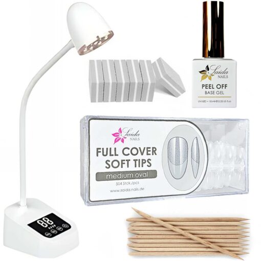 SET: Soft Tips, Peel Off Base & more - Saida Nails - Dein Onlineshop für Naildesign SET: Soft Tips, Peel Off Base & more